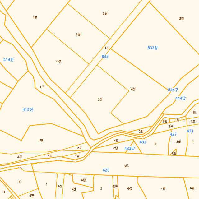 전라남도 진도군 고군면 고성리 832-7 지적도