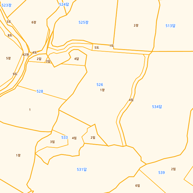 울산광역시 울주군 웅촌면 검단리 526-1 지적도