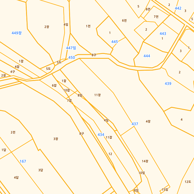 경기도 양주시 남면 한산리 437-11 지적도