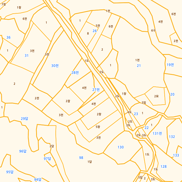 충청남도 보령시 청라면 향천리 27 지적도