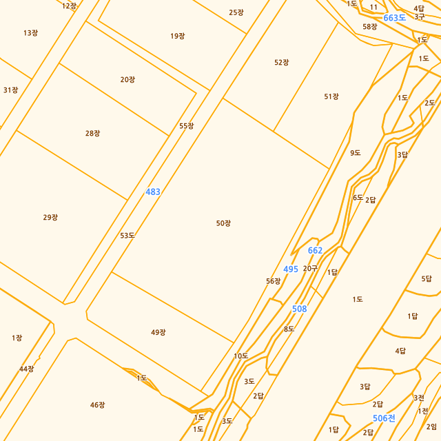 충청남도 논산시 가야곡면 야촌리 483-50 지적도