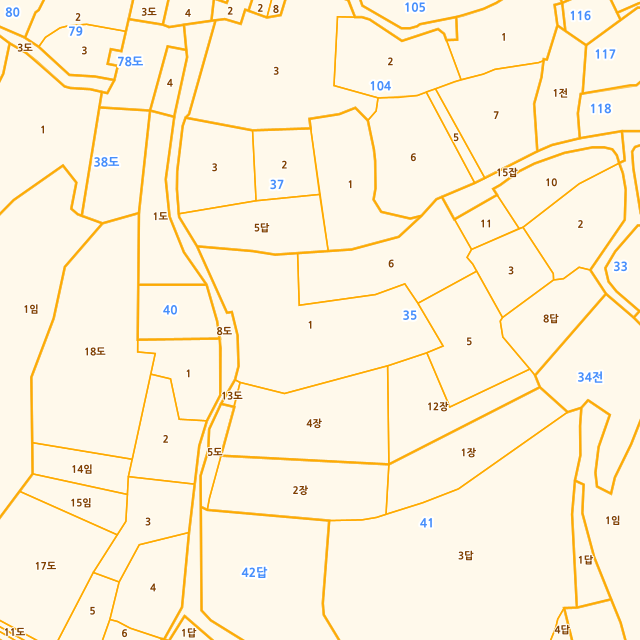 충청남도 부여군 구룡면 논티리 35-1 지적도