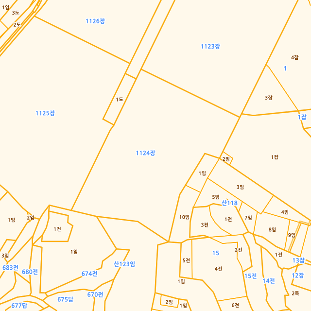 충청남도 홍성군 은하면 장척리 1124 지적도