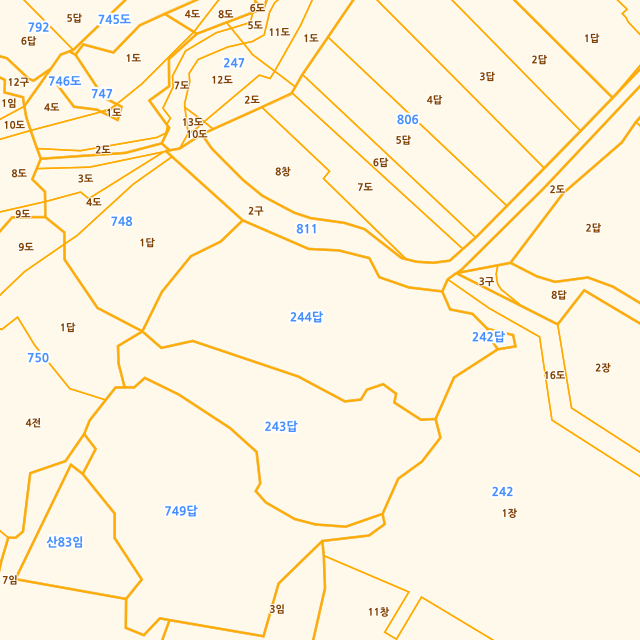 전라남도 장흥군 안양면 기산리 244 지적도