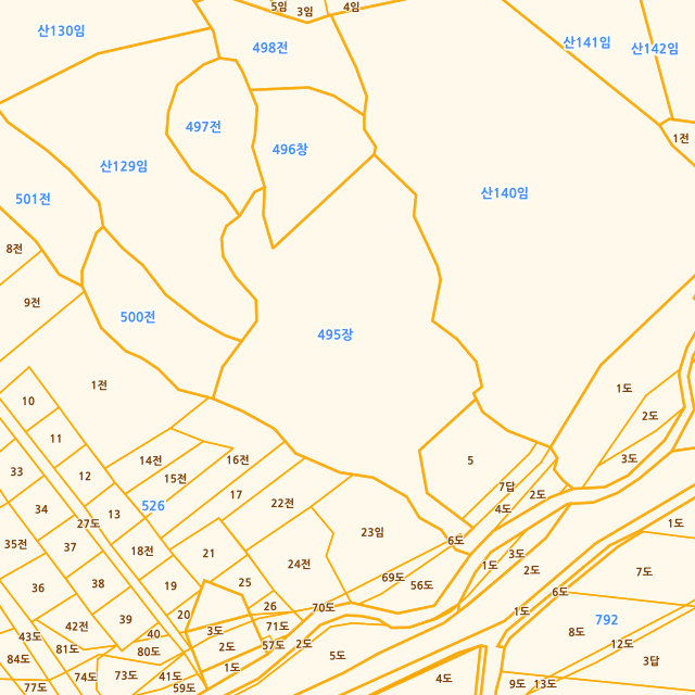 전라남도 장흥군 장평면 봉림리 495 지적도
