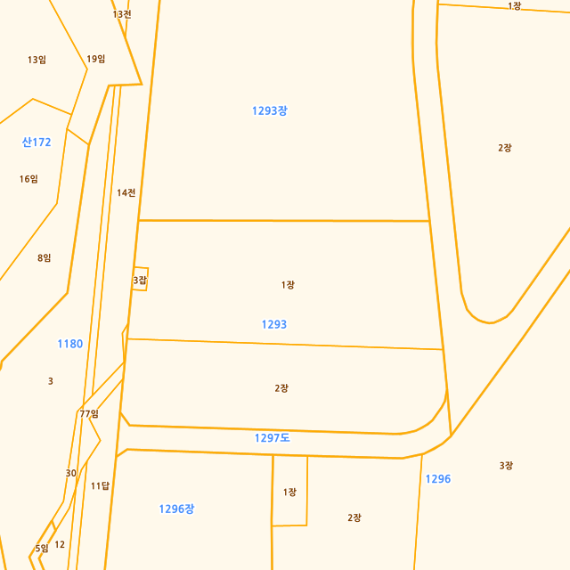 경상북도 경주시 천북면 화산리 1293-1 지적도