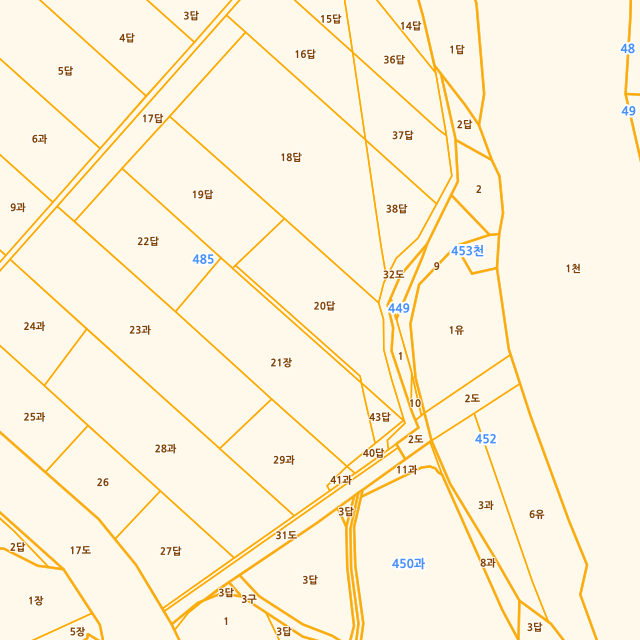 경상북도 영천시 북안면 임포리 485-20 지적도
