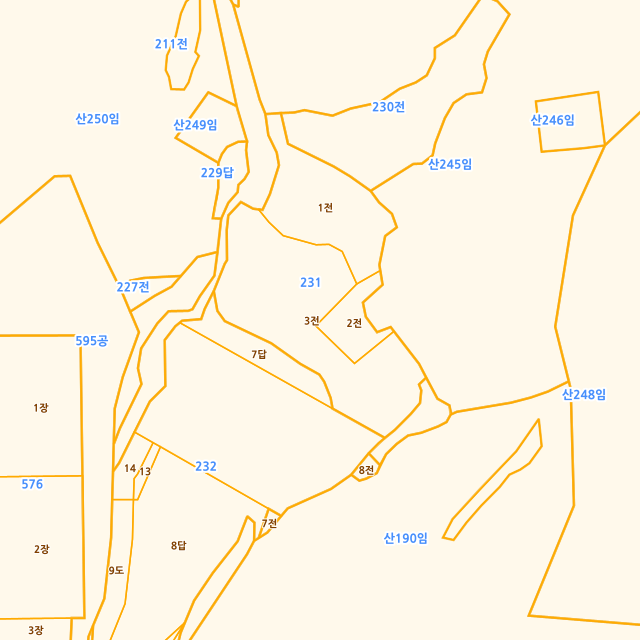 경상남도 양산시 호계동 231-3 지적도