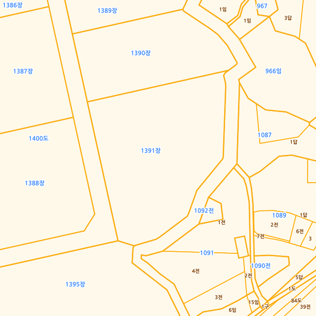 강원특별자치도 춘천시 동산면 군자리 1391 지적도